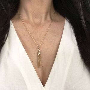 Free w/Any Purchase Lulu’s Gold Tassel Necklace